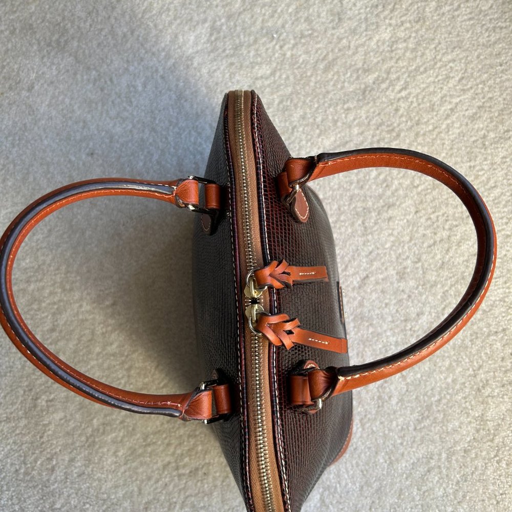 Dooney & Bourke Lizard Leather Zip Zip Satchel - Picture 5 of 5